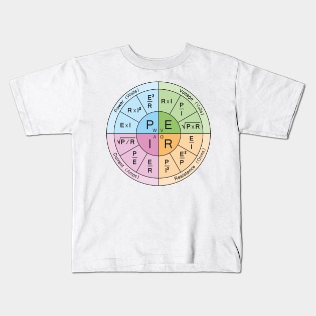 Electrical Power formula wheel Kids T-Shirt by BramCrye